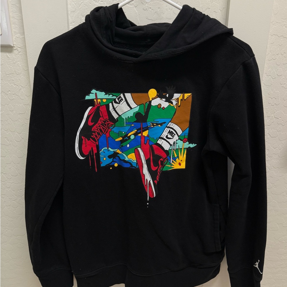 Jordan Jumpman Black Hoodie with Graphic XL (Age 13-15)